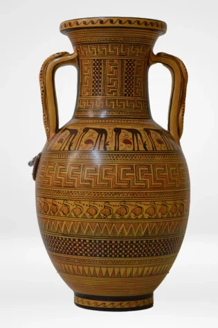 greek pottery hand made replica geometric amphora 31cm