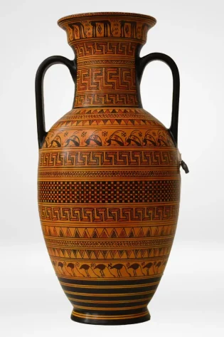 greek pottery hand made replica geometric amphora sjs pgm 009