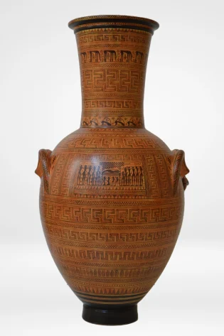 greek pottery hand made replica geometric dipylon amphora sjs pgm 011