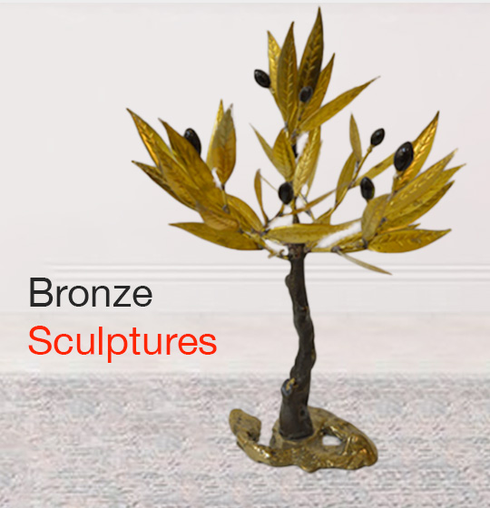 bronze sculpture cat