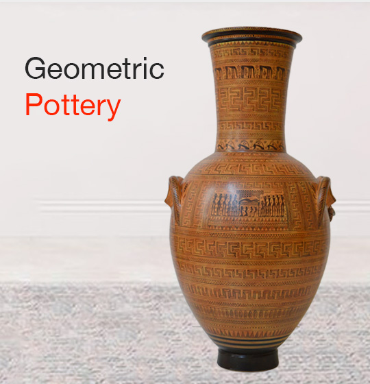 geometric potteryy cat